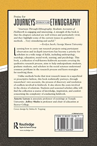 Journeys Through Ethnography: Realistic Accounts Of Fieldwork
