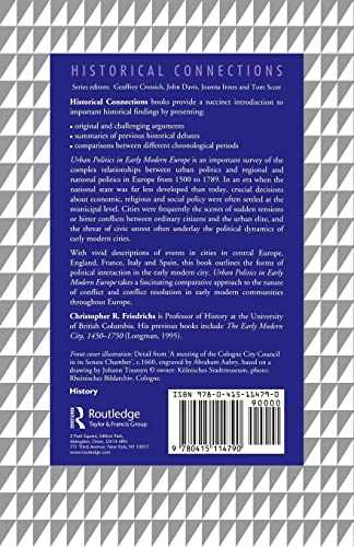 Urban Politics in Early Modern Europe (Historical Connections)