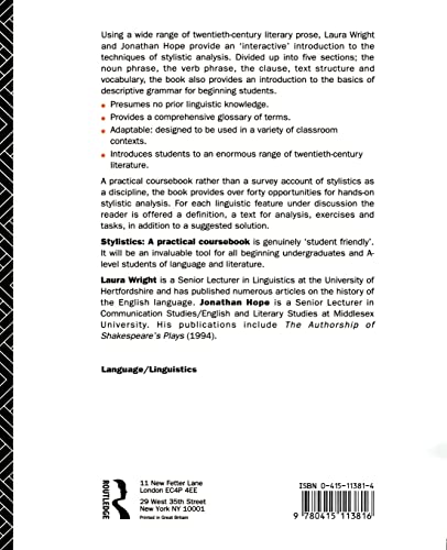 Stylistics: A Practical Coursebook