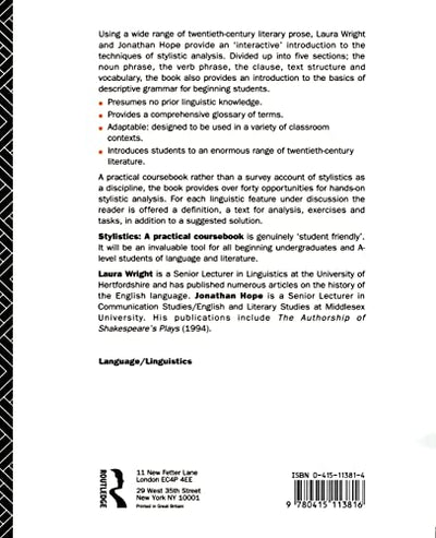 Stylistics: A Practical Coursebook