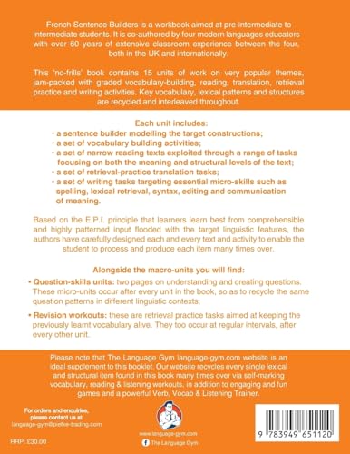 Pre-Intermediate to Intermediate - French Sentence Builders (The Language Gym - Sentence Builder Books)