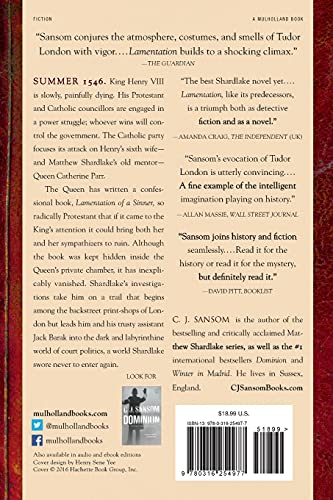 Lamentation: A Shardlake Novel (The Shardlake Series, 6)