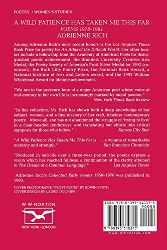 A Wild Patience Has Taken Me This Far: Poems 1978-1981