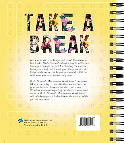 Brain Games - Mindfulness Word Search (Yellow)