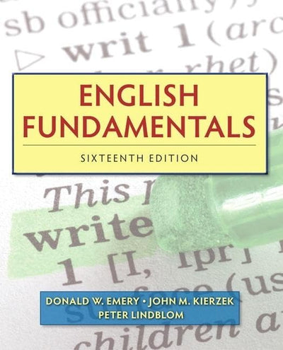 English Fundamentals (Mywritinglab) by Emery, Donald
