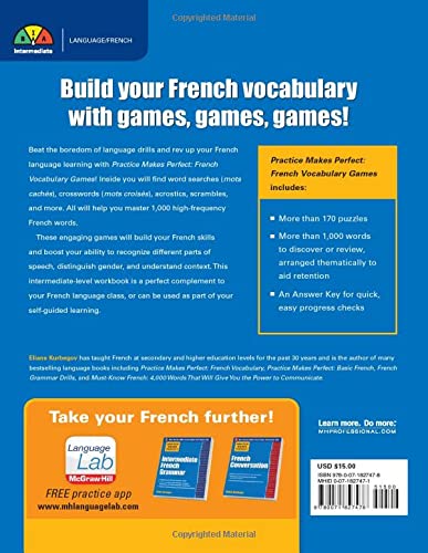 Practice Makes Perfect French Vocabulary Games (Practice Makes Perfect Series)