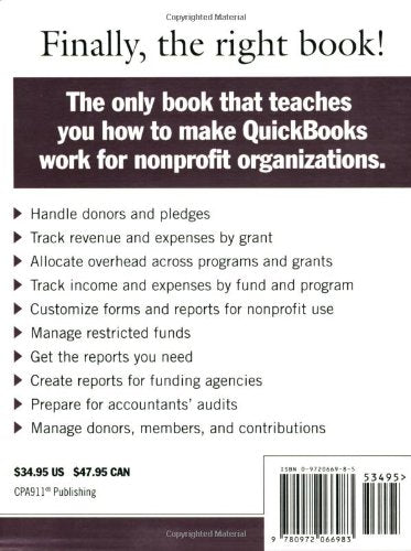 Running QuickBooks in Nonprofits: The Only Comprehensive Guide for Nonprofits Using QuickBooks