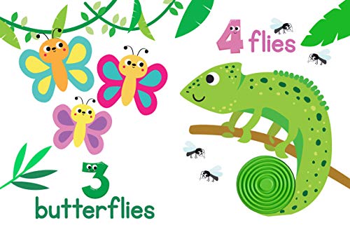 Jungle Counting - Silicone Touch and Feel Board Book - Sensory Board Book (Touch & Feel Sensory Board Books for Baby & Toddler Time)