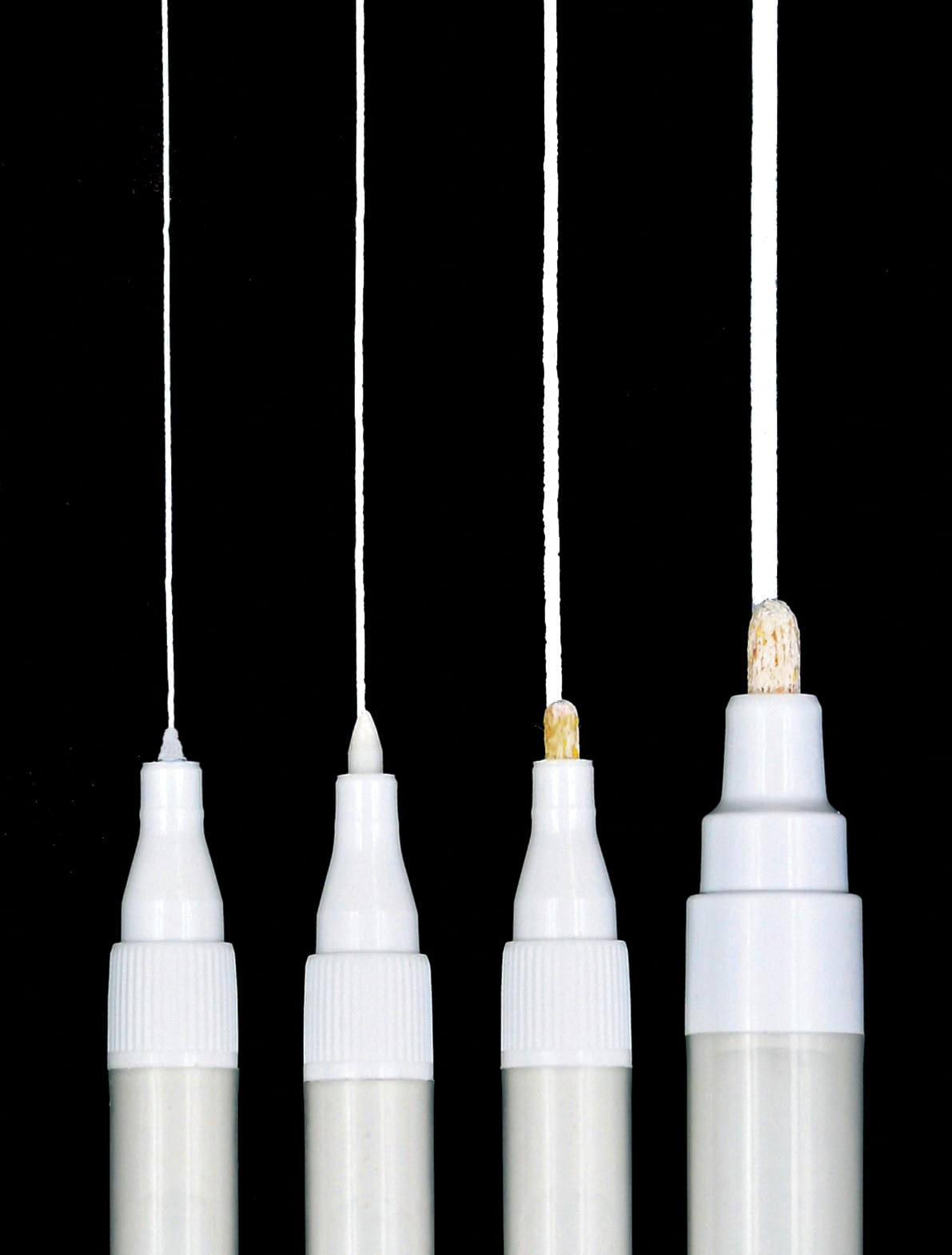 PETER PAUPER PRESS Studio Series White Acrylic Markers (set of 4 permanent markers with different tip sizes)