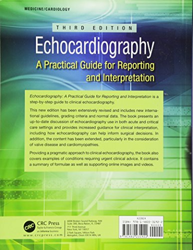Echocardiography: A Practical Guide for Reporting and Interpretation, Third Edition — back cover