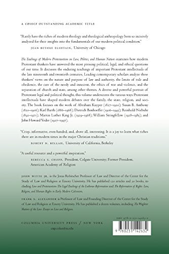 The Teachings of Modern Protestantism on Law, Politics, and Human Nature