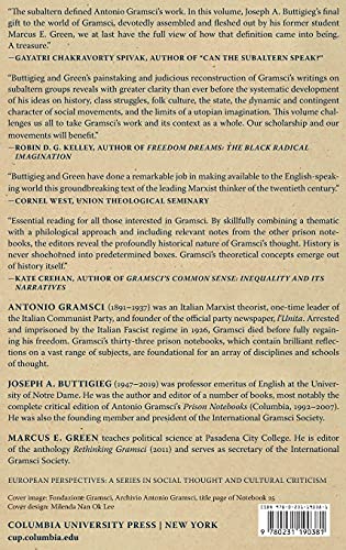 Subaltern Social Groups: A Critical Edition of Prison Notebook 25 (European Perspectives: A Series in Social Thought and Cultural Criticism)