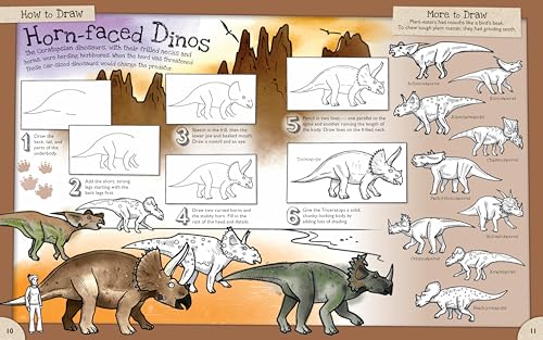 How to Draw Ferocious Dinosaurs and Other Prehistoric Creatures: A Drawing Book for Kids Packed with 80+ Amazing Dinosaurs (Perfect Easter Basket Stuffer and Gift) (How to Draw Series)