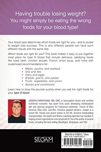 Joseph Christiano's Bloodtype Diet O: A Custom Eating Plan for Losing Weight, Fighting Disease & Staying Healthy for People with Type O Blood