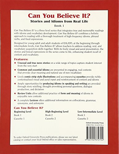 Can You Believe It? 1: Stories and Idioms from Real Life: 1Book