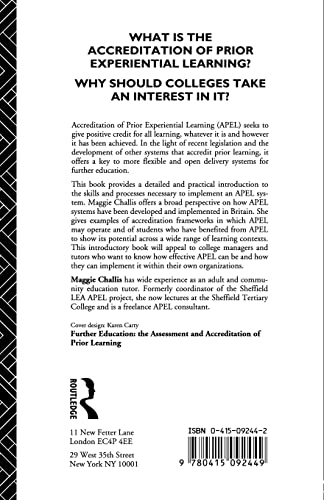 Introducing APEL (Further Education: The Assessment and Accreditation of Prior Learning)