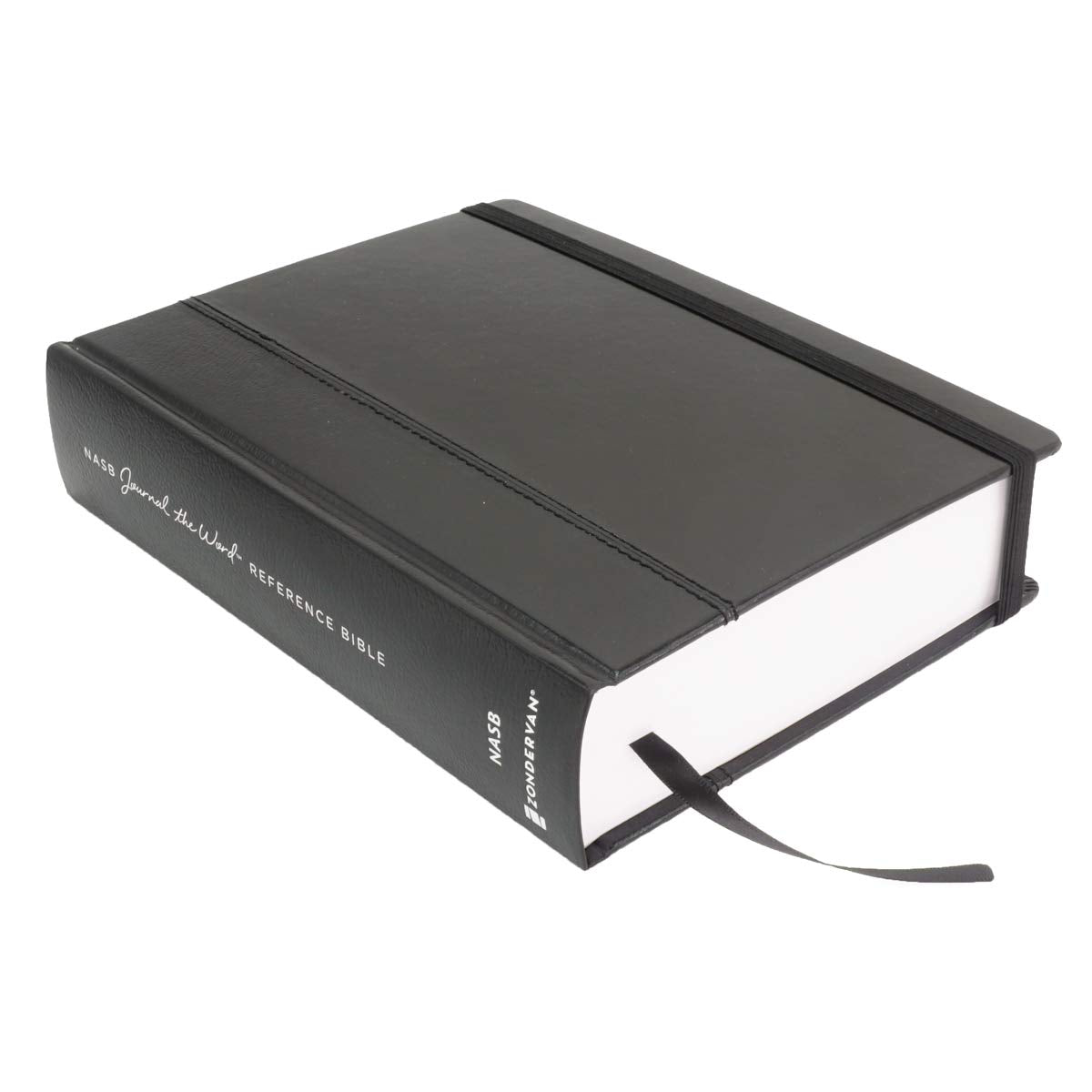 NASB, Journal the Word Reference Bible, Hardcover, Black, Elastic Closure, Red Letter, 1995 Text, Comfort Print: Let Scripture Explain Scripture. Reflect on What You Learn.