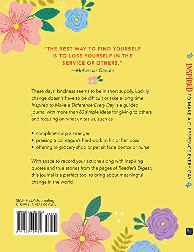 Inspired...to Make a Difference Every Day: A Guided Journal for Spreading Kindness