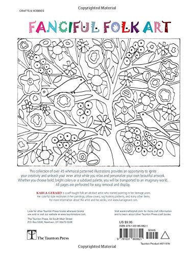 Fanciful Folk Art Coloring Book — back cover
