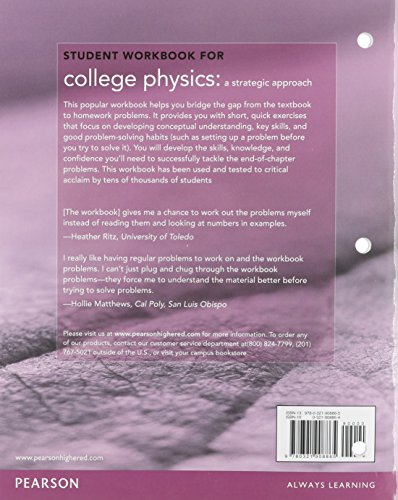 Student Workbook for College Physics: A Strategic Approach Volume 1 (Chs. 1-16)