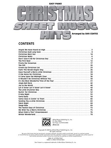 Christmas Sheet Music Hits
