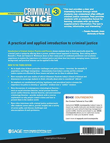 Introduction to Criminal Justice: Practice and Process