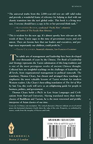 The Book of Leadership and Strategy: Lessons of the Chinese Masters