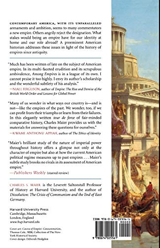 Among Empires: American Ascendancy and Its Predecessors — back cover