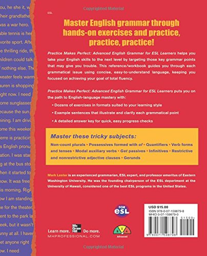 Advanced English Grammar for ESL Learners (Practice Makes Perfect)