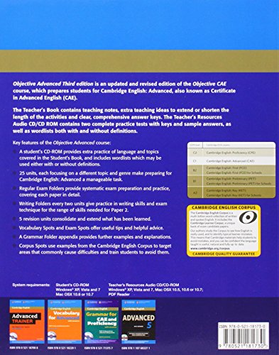 Objective Advanced Teacher's Book with Teacher's Resources Audio CD/CD-ROM 3rd Edition