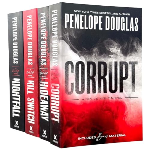 Devil's Night Series By Penelope Douglas 4 Books Collection Set (Corrupt, Hideaway, Kill Switch & Nightfall)