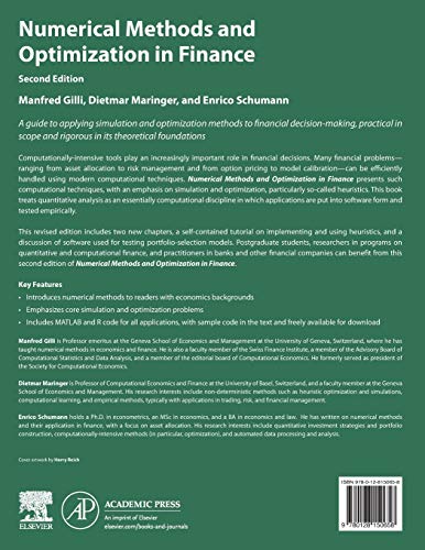 Numerical Methods and Optimization in Finance