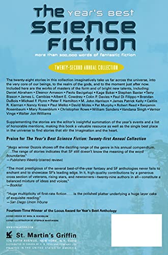 The Year's Best Science Fiction: Twenty-Second Annual Collection (Year's Best Science Fiction, 22)