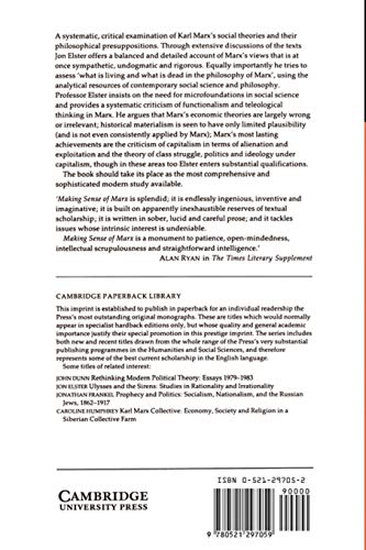 Making Sense of Marx (Studies in Marxism and Social Theory)