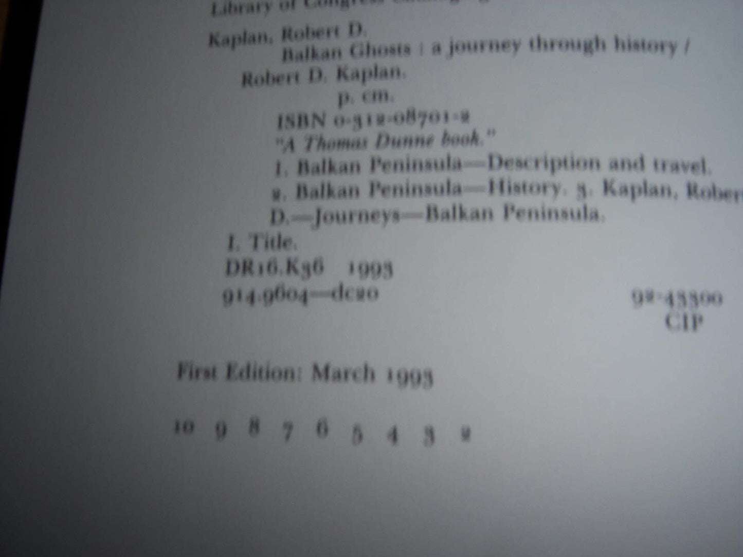 Balkan Ghosts: A Journey Through History
