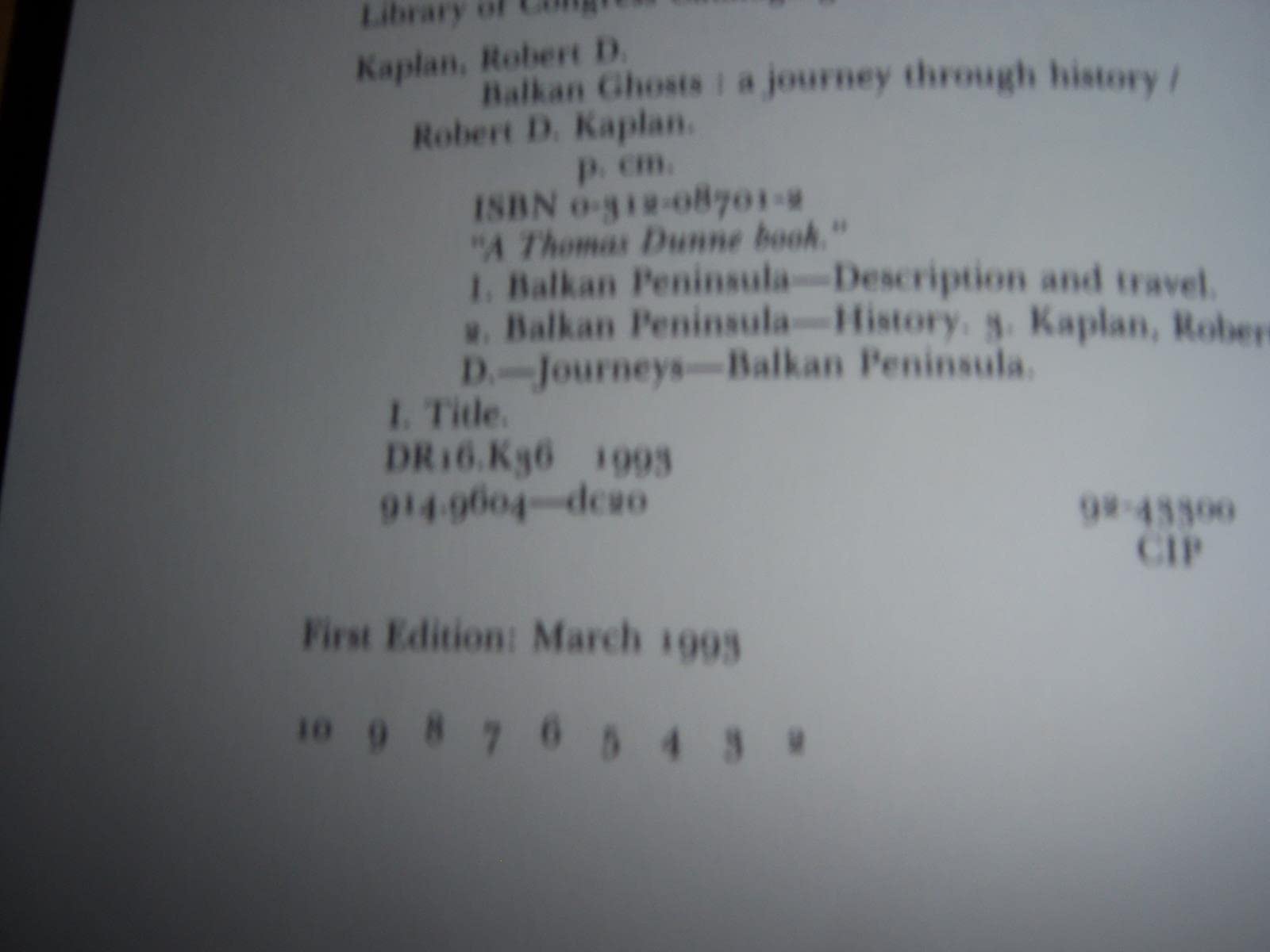 Balkan Ghosts: A Journey Through History