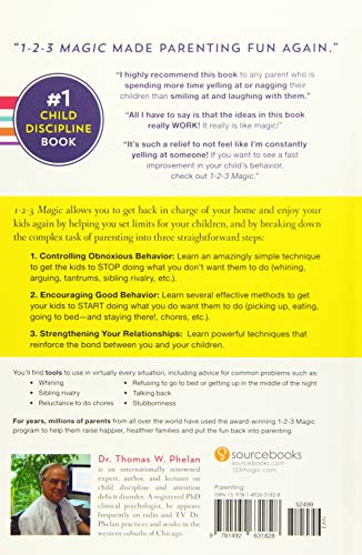 1-2-3 Magic: Effective Discipline for Children 2-12 — back cover