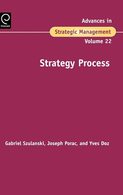 Strategy Process (Advances in Strategic Management, 22)