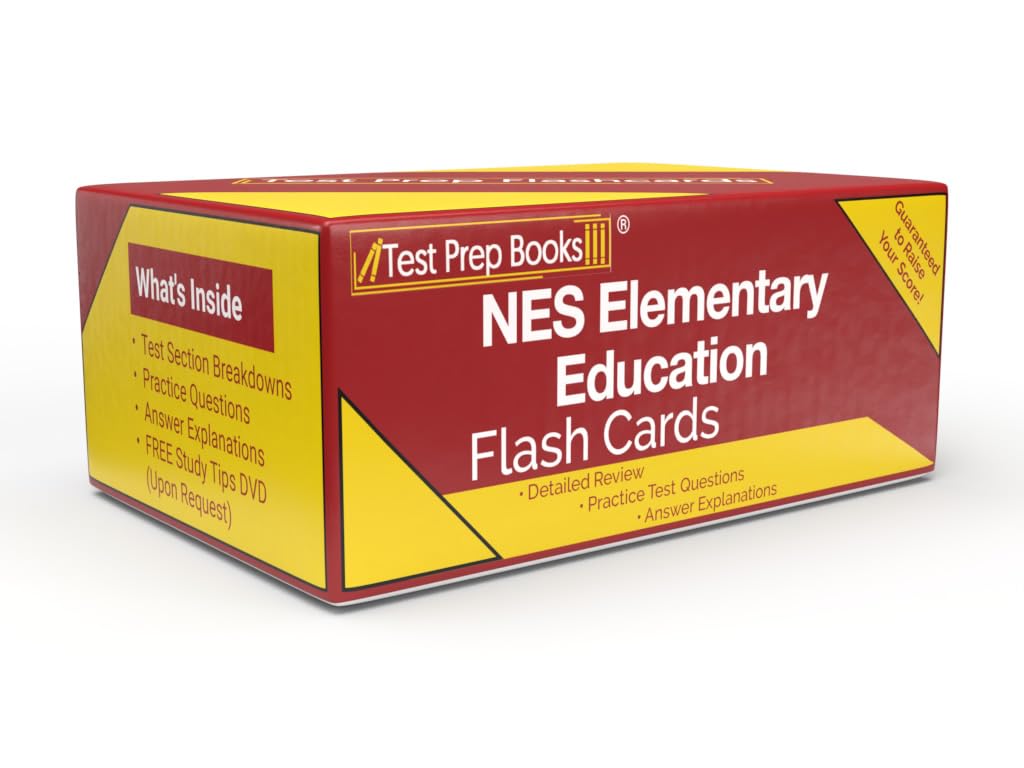 NES Elementary Education Study Cards: NES Elementary Education Subtest 1 and 2 Test Prep and Practice Test Questions [Full Color Cards]