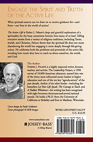 The Active Life: A Spirituality of Work, Creativity, and Caring — back cover