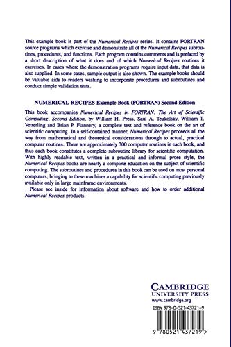 Numerical Recipes Example Book (FORTRAN) 2nd Edition