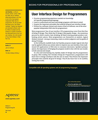 User Interface Design for Programmers