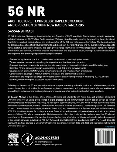 5G NR: Architecture, Technology, Implementation, and Operation of 3GPP New Radio Standards