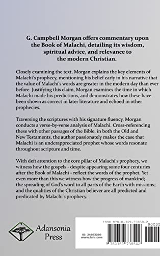 Malachi's Message to the Men of Today: A Bible Study of Old Testament Prophecy (Hardcover)