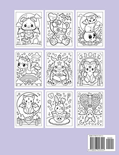 Pastel Goth Cute And Creepy Coloring Book: Kawaii And Spooky Gothic Satanic Coloring Pages for Adults (Pastel Goth Coloring Series)