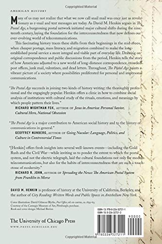 The Postal Age: The Emergence of Modern Communications in Nineteenth-Century America