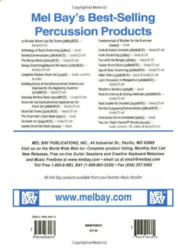 Mel Bay Drum Lessons for Kids of All Ages book/CD set — back cover