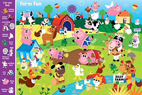 Search and Find Silly Farm - 10 Button Sound Board Book for Toddlers and Children - Educate Engage and Identify Farm Animals and Their Noises with Interactive Activity Kids Book (Search & Find)