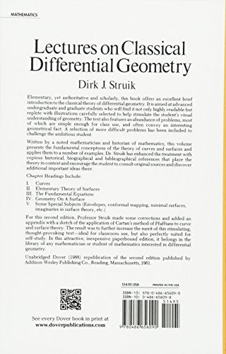 Lectures on Classical Differential Geometry: Second Edition (Dover Books on Mathematics)