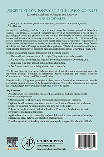 Descriptive Psychology and the Person Concept: Essential Attributes of Persons and Behavior